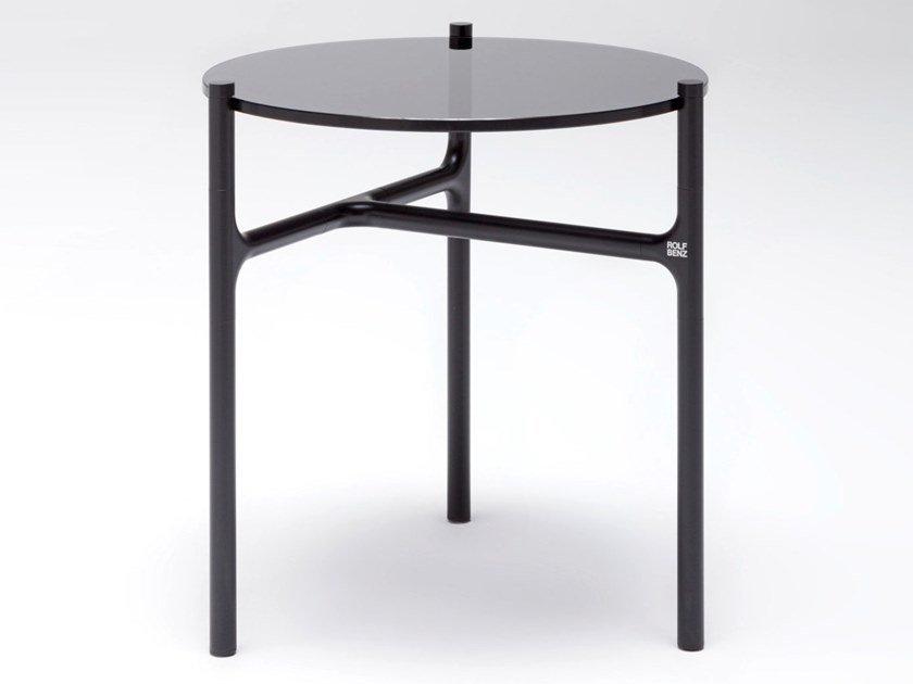 915 ADDIT Round glass coffee table