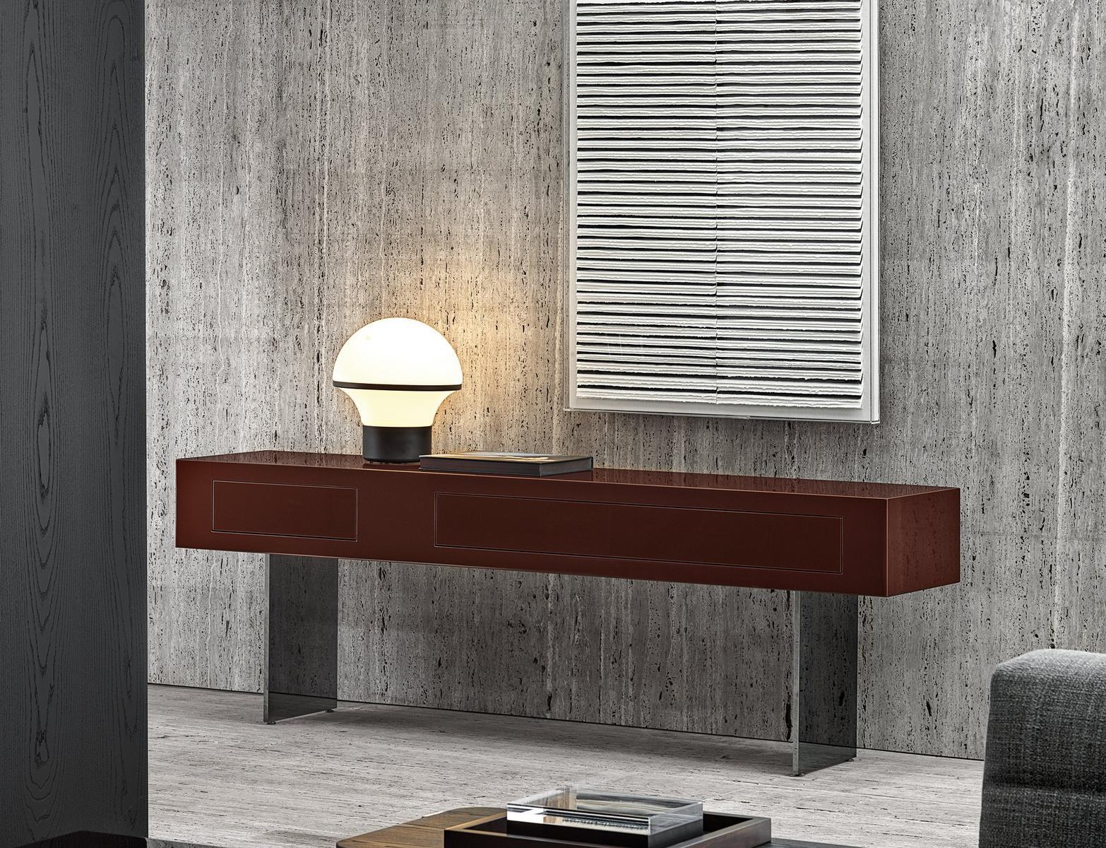 SOLID Rectangular console table with drawers