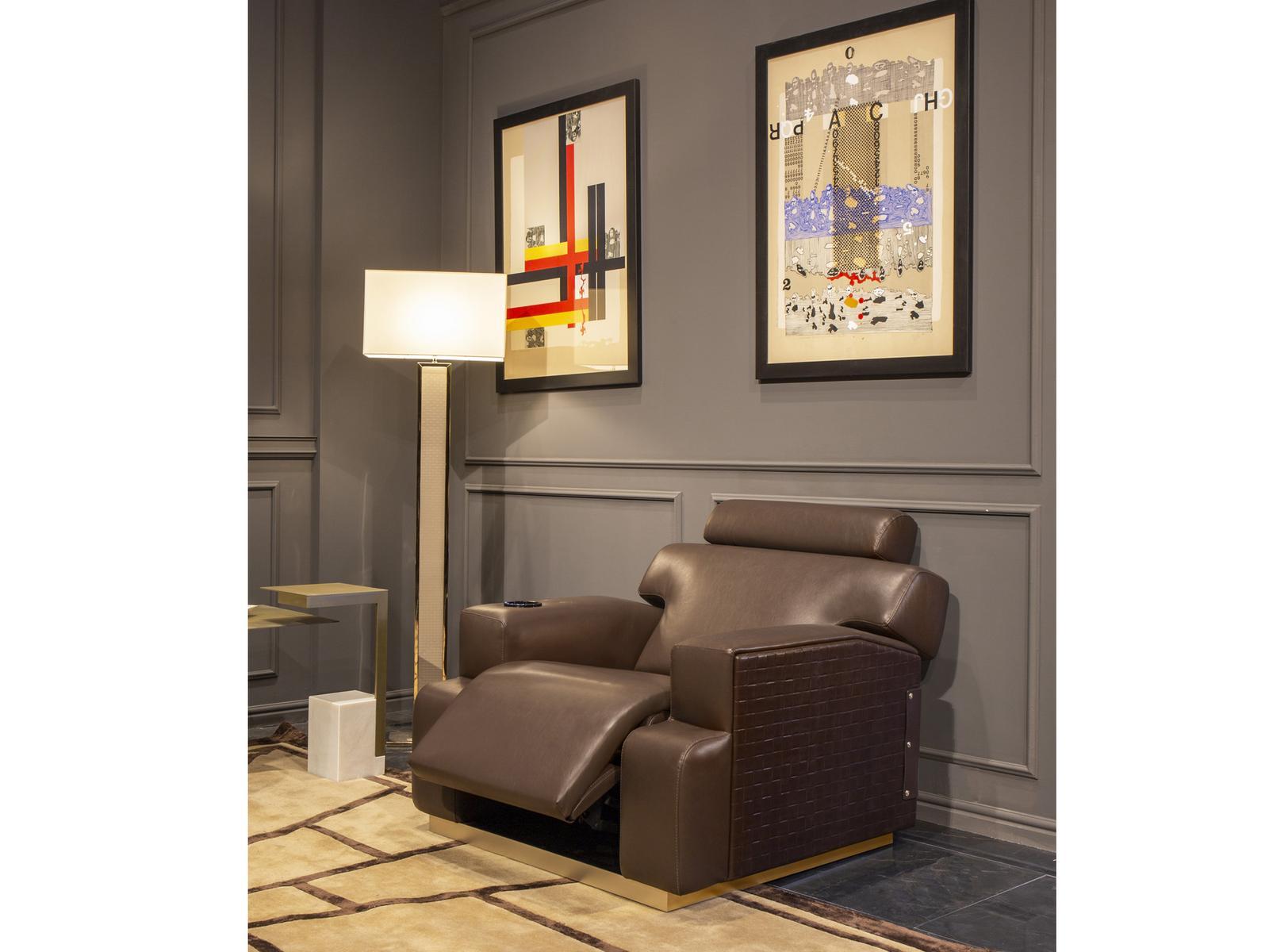BOURBON Recliner relaxing leather armchair