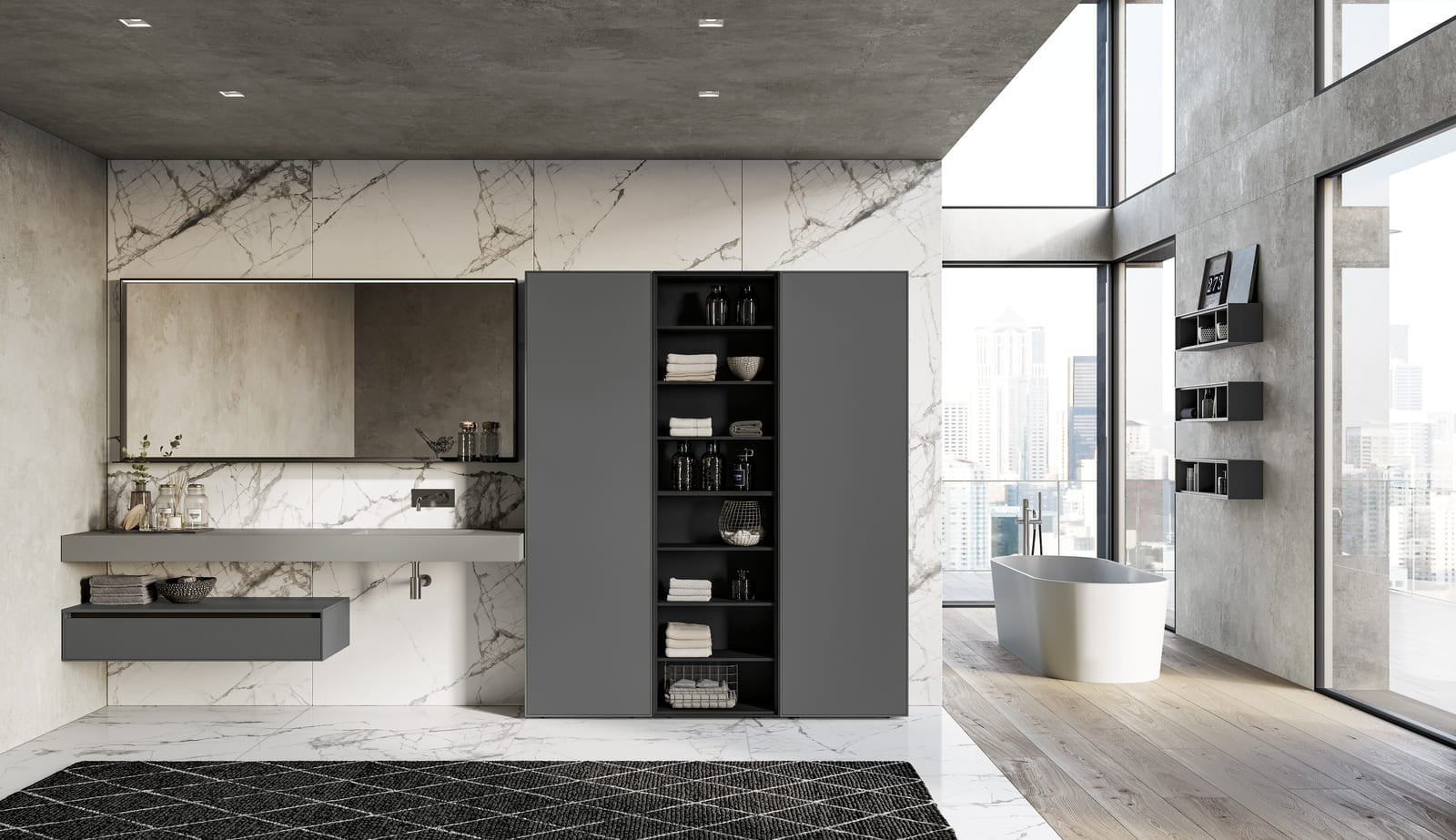 TRACCIA Glass bathroom