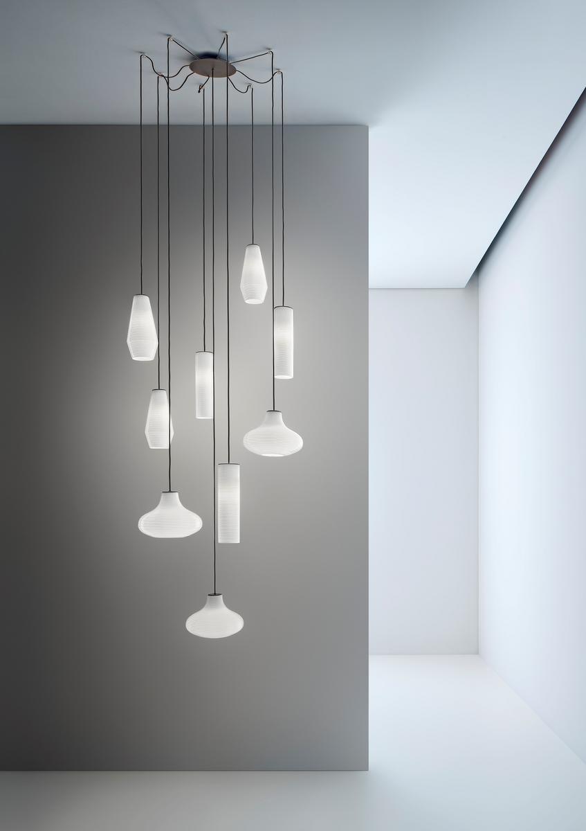 CLIO LED blown glass pendant lamp