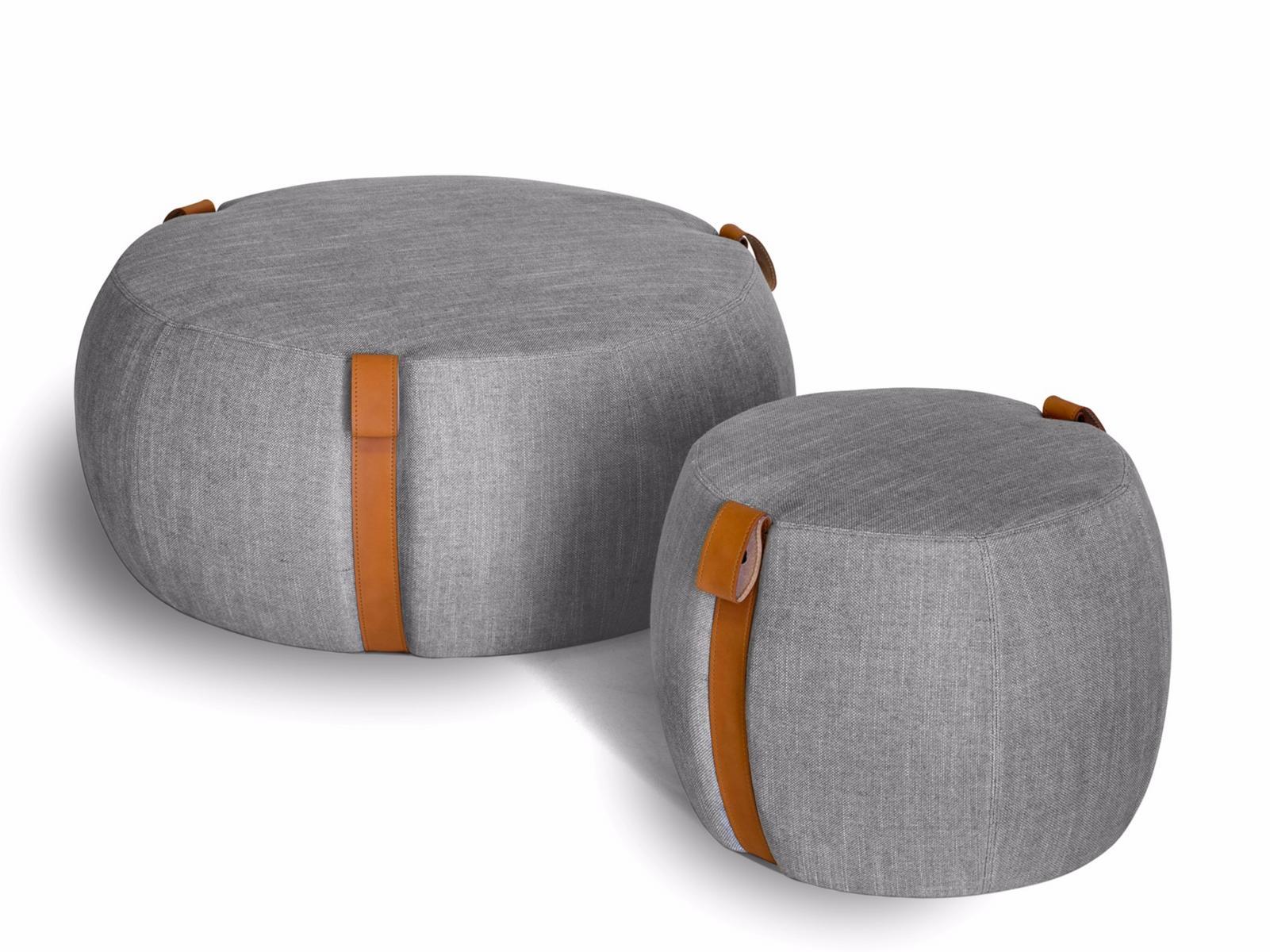 NOTCH Upholstered fabric pouf