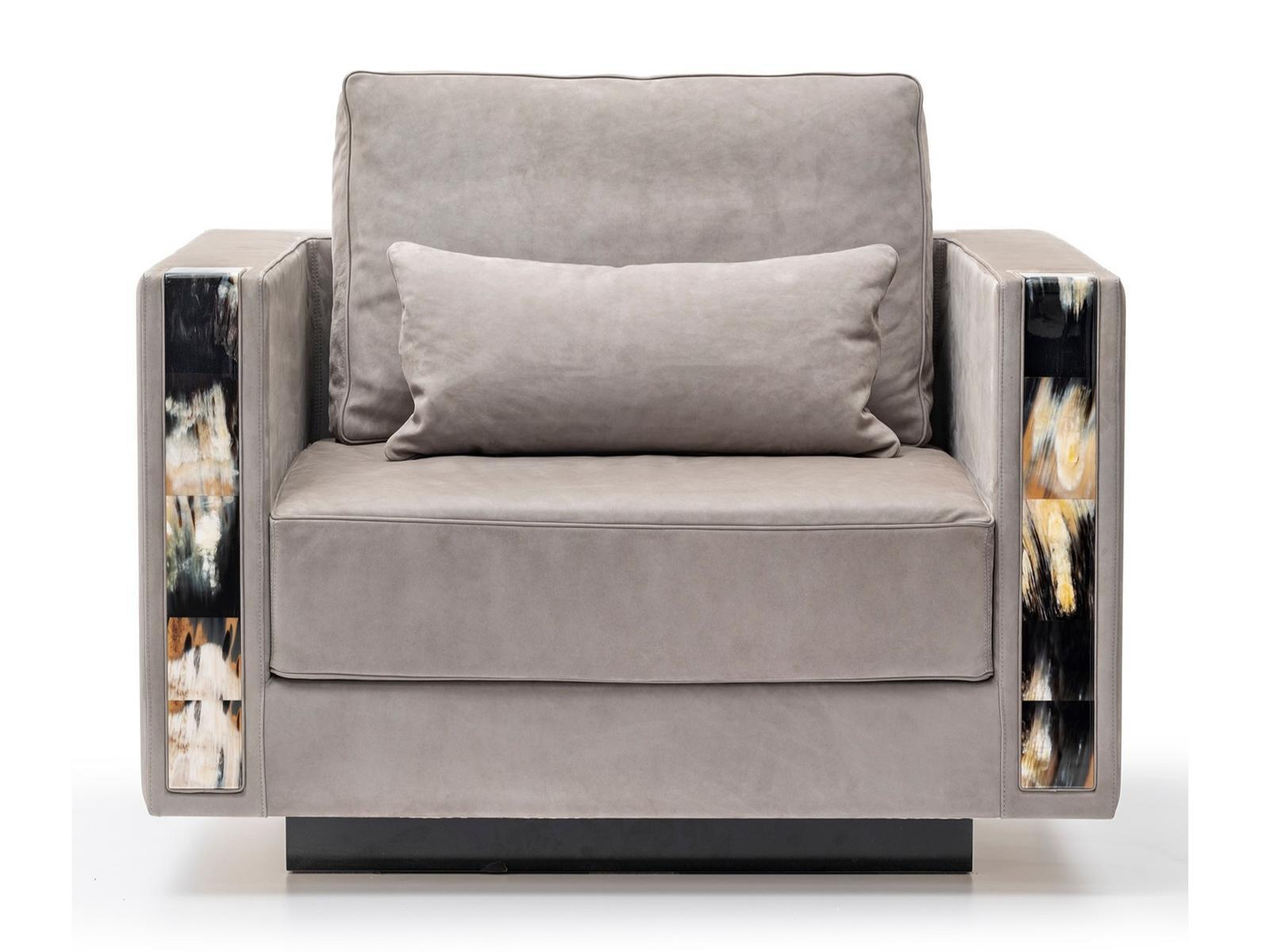ZEUS 6089L Nabuk armchair with armrests