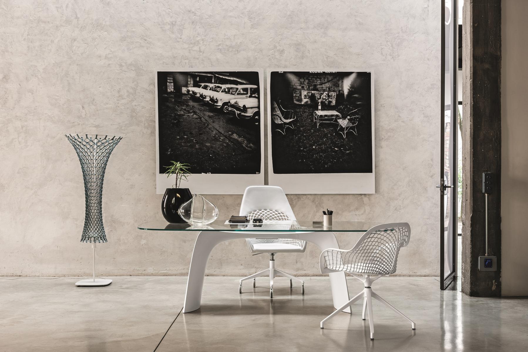 MOONLIGHT Rectangular glass table