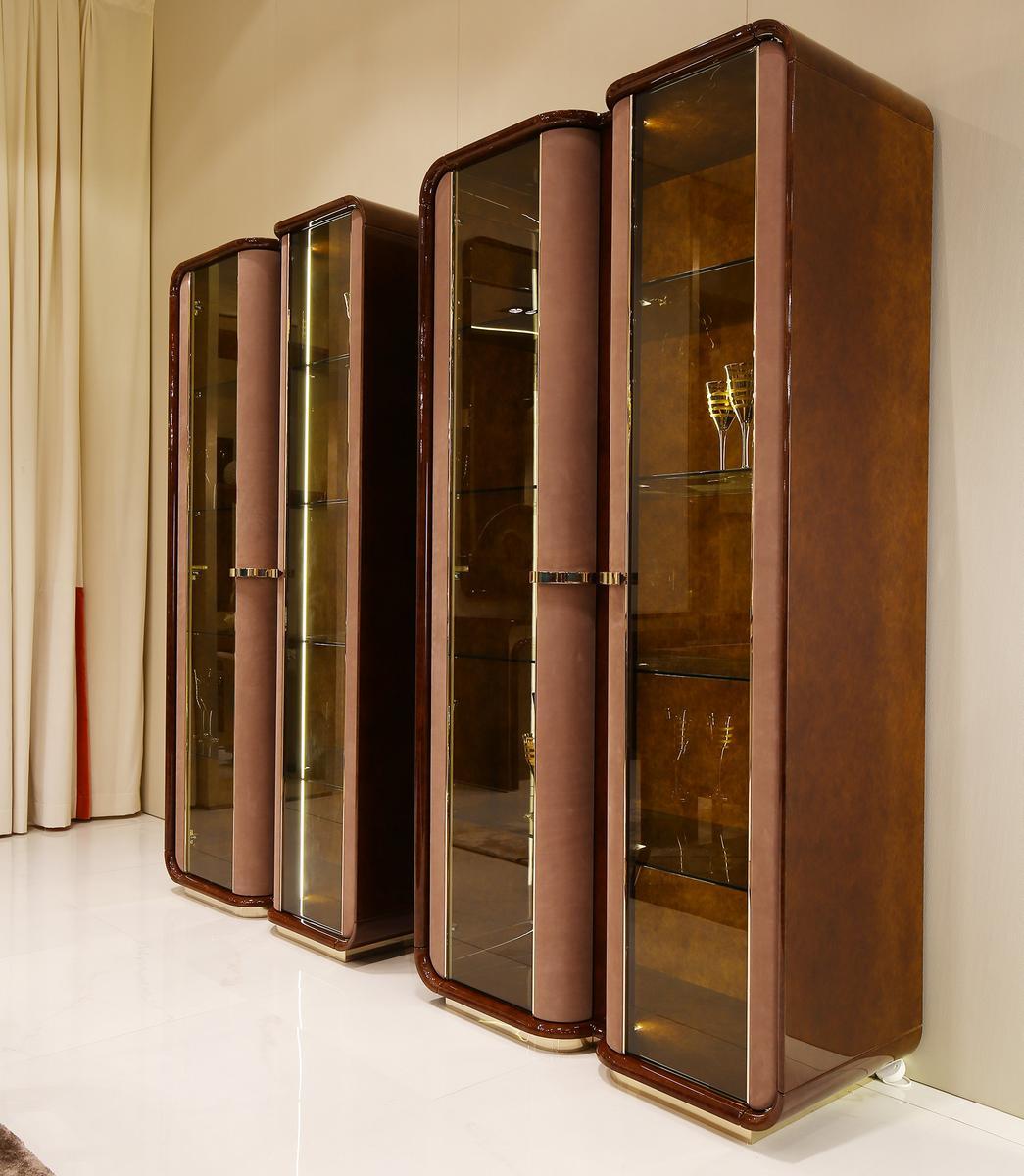 MADISON Wood and glass display cabinet