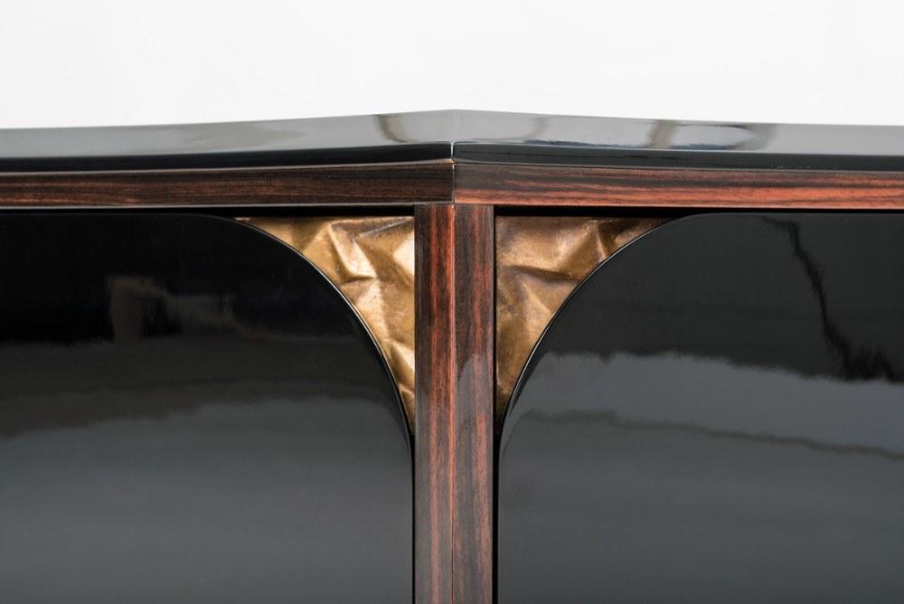 ERMES Wood veneer sideboard with doors