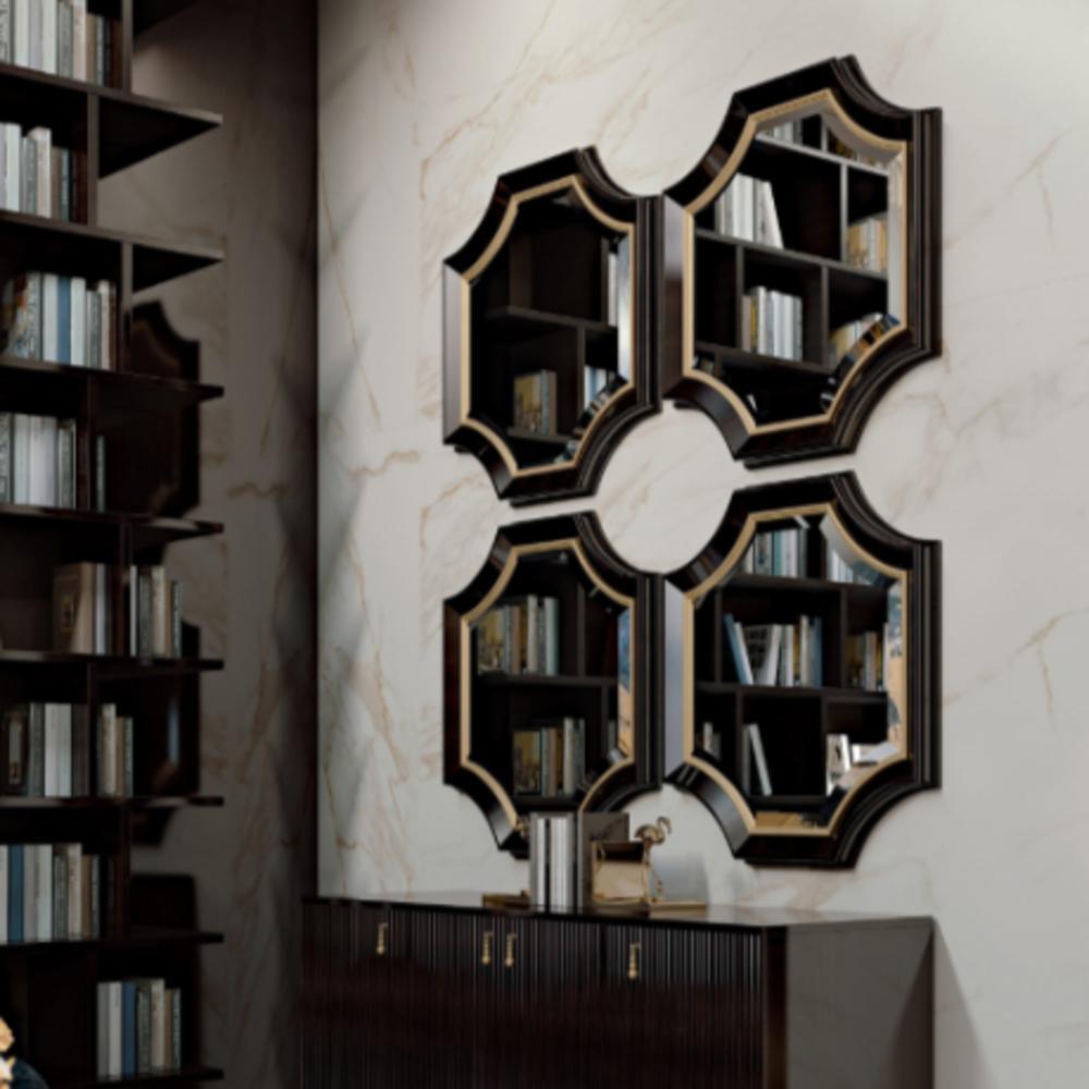 DECO Oval wood mirror