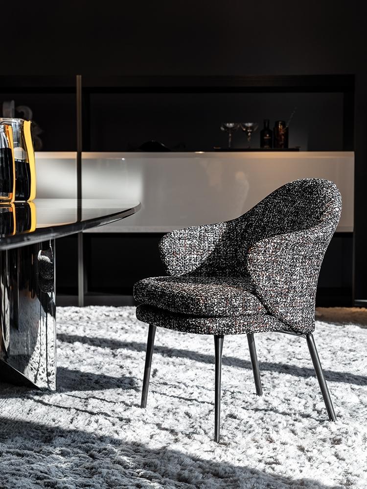 ANGIE Fabric easy chair with armrests
