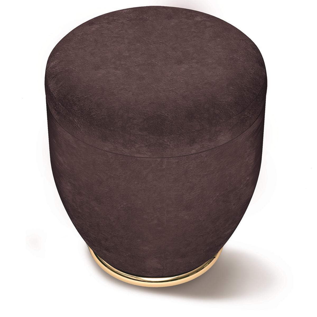 GODWIN Round fabric pouf