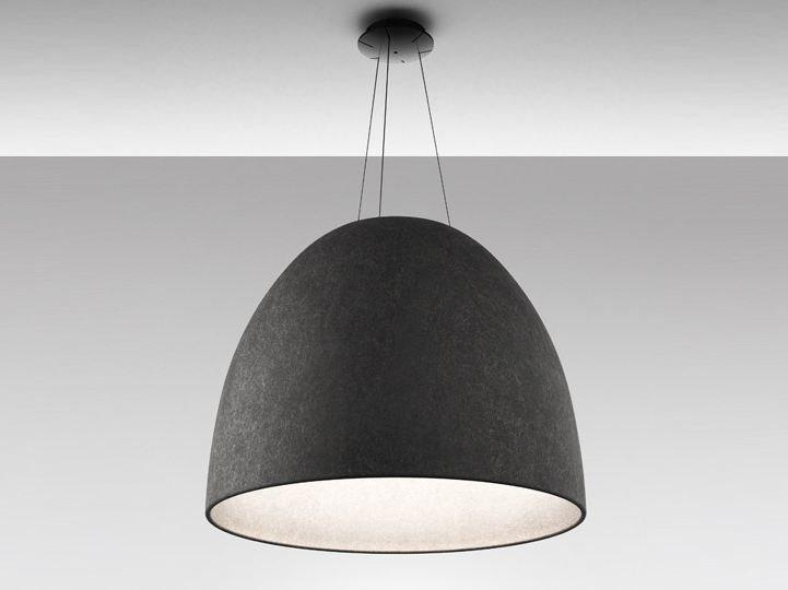 NUR ACOUSTIC LED direct light polyethylene pendant lamp