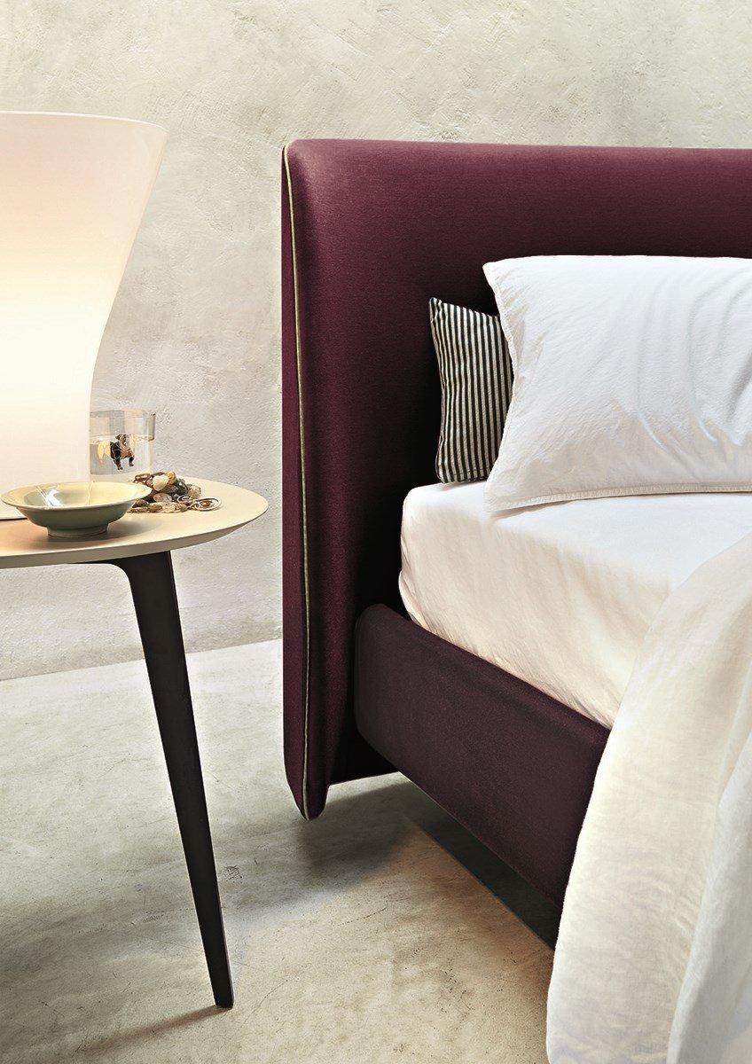 EDEL Fabric double bed with upholstered headboard