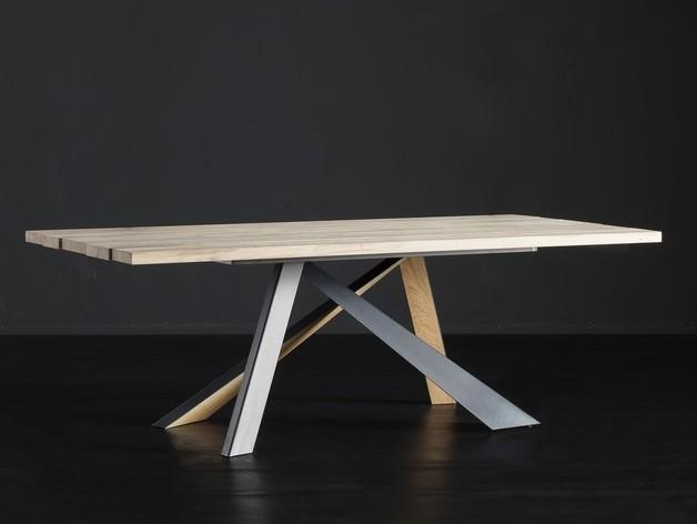 KENZO + METAL/LEGNO Rectangular wooden dining table