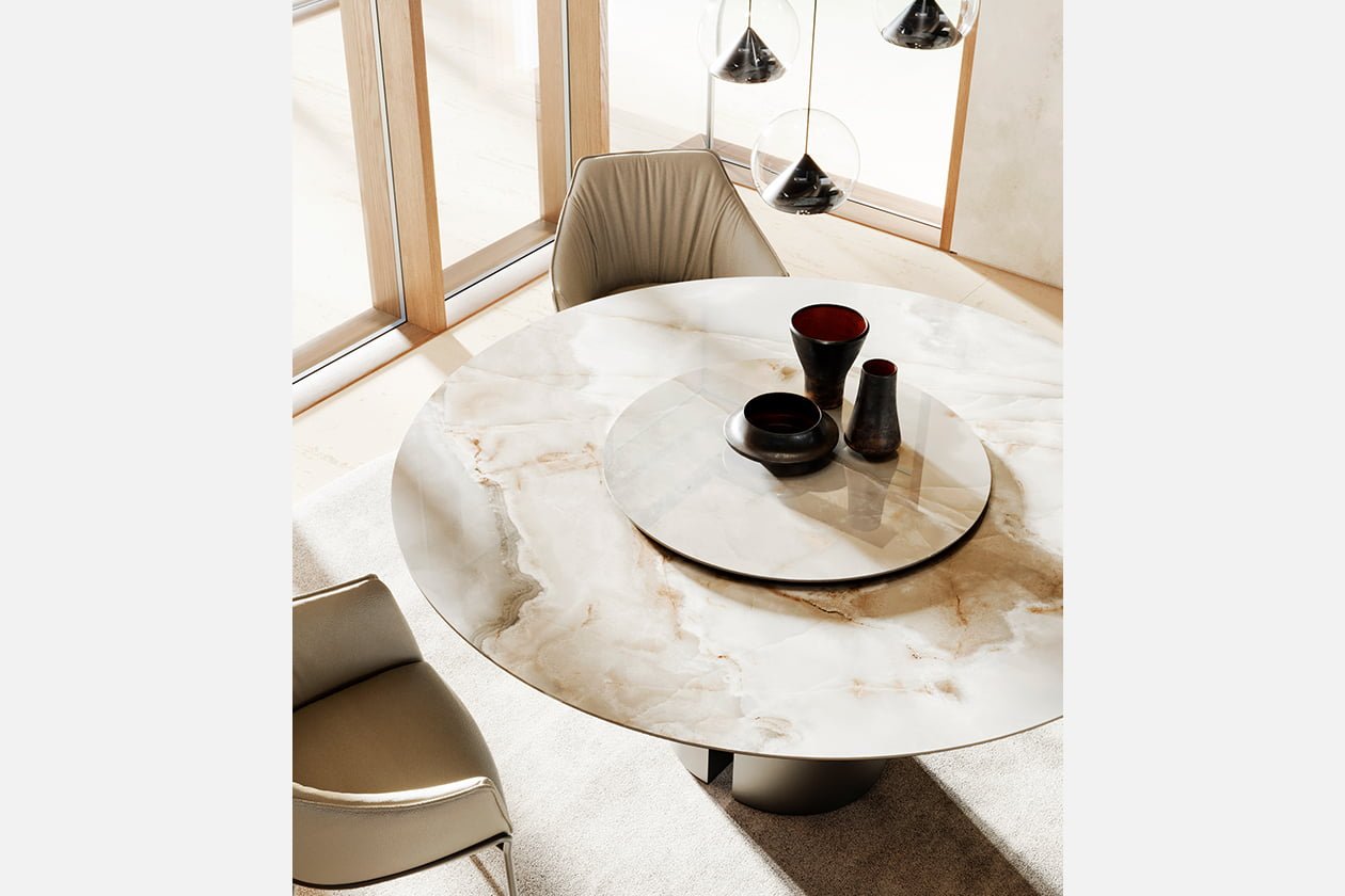 DORA CERAMIC Round ceramic table