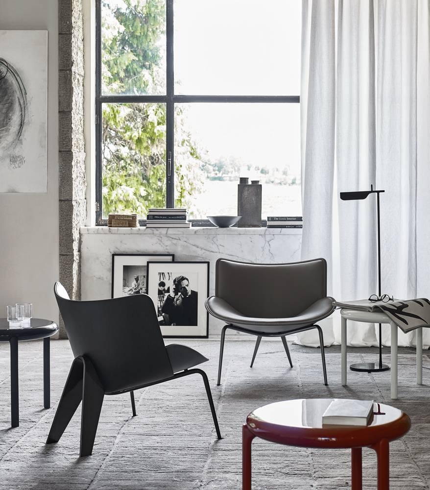 DO-MARU Contemporary style upholstered leather easy chair
