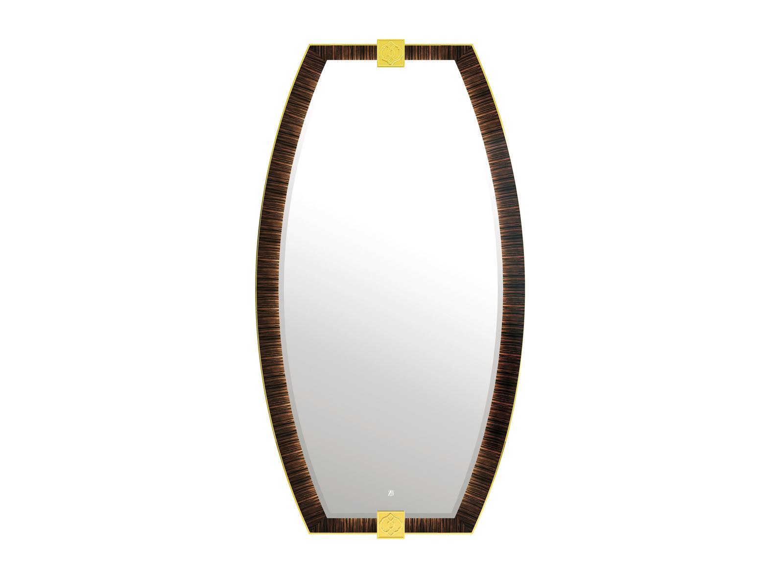 ETIENNE Wall mirror with frame and integrated lighting