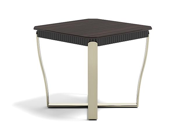 ARISTO LQ Square steel and wood coffee table