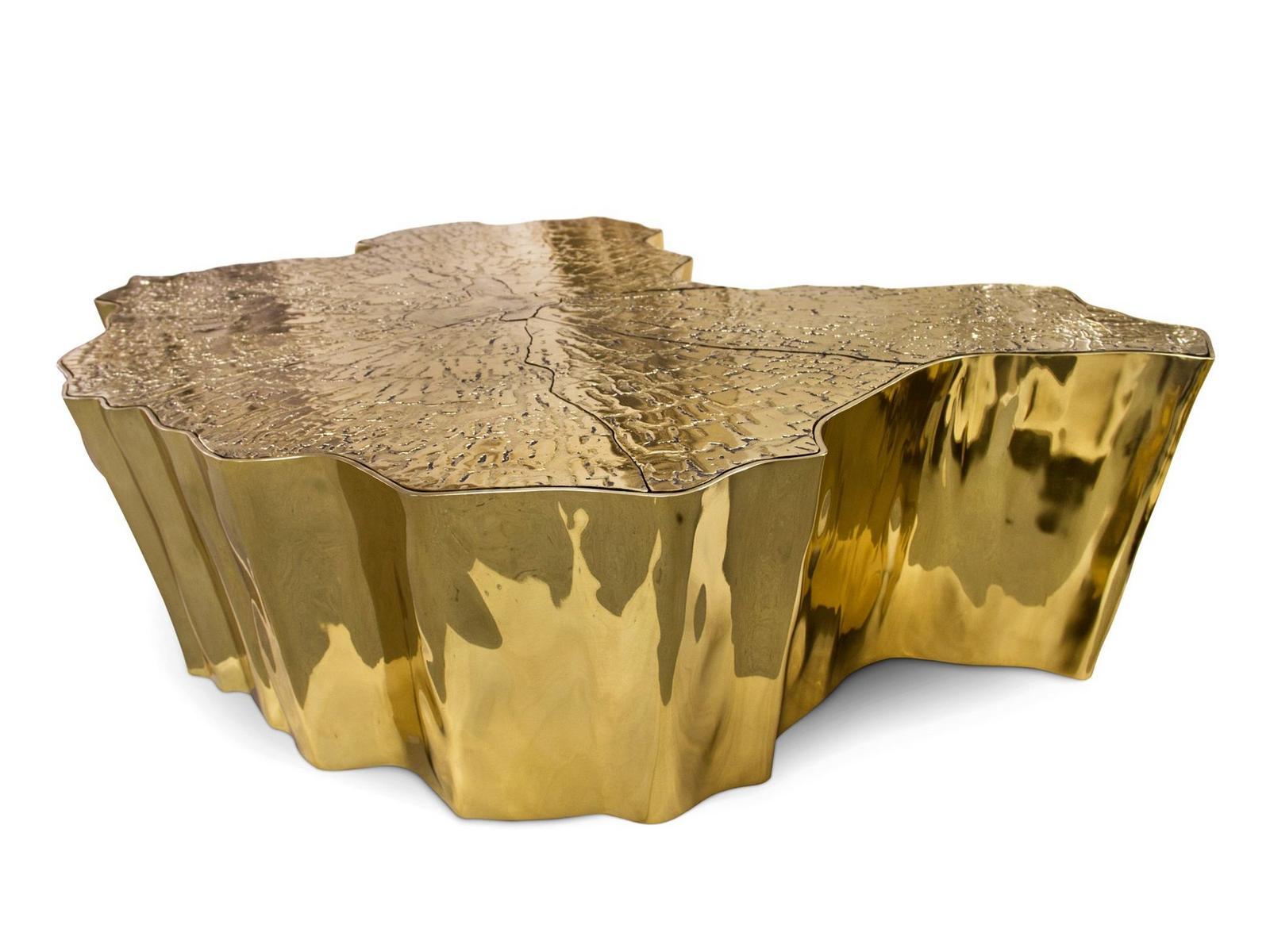 EDEN Low aluminium coffee table for living room