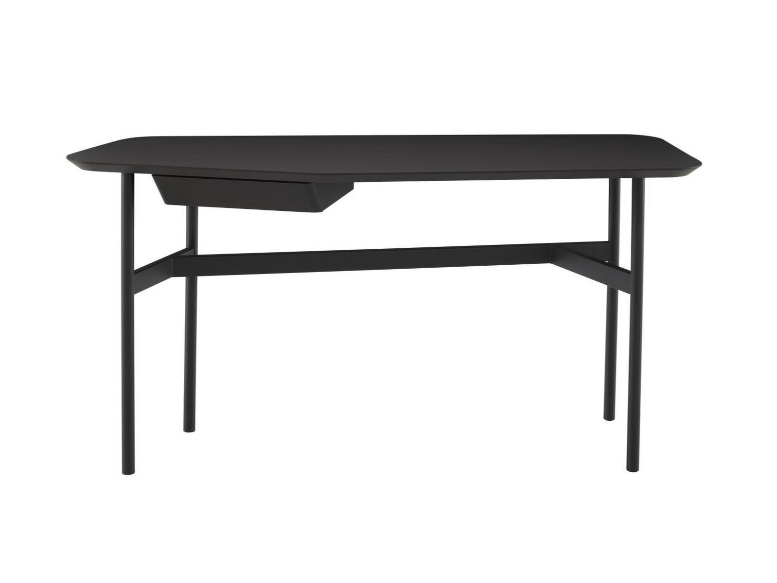 BRIORD Rectangular wooden writing desk with drawers