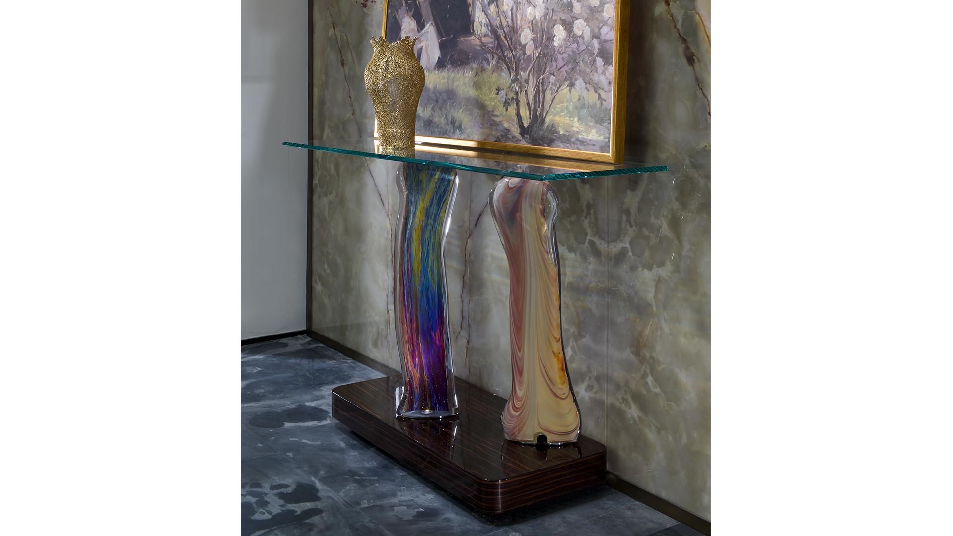 SASSI Rectangular glass console table