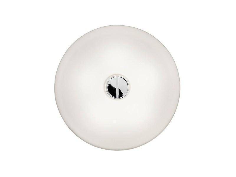 BUTTON Polycarbonate ceiling lamp