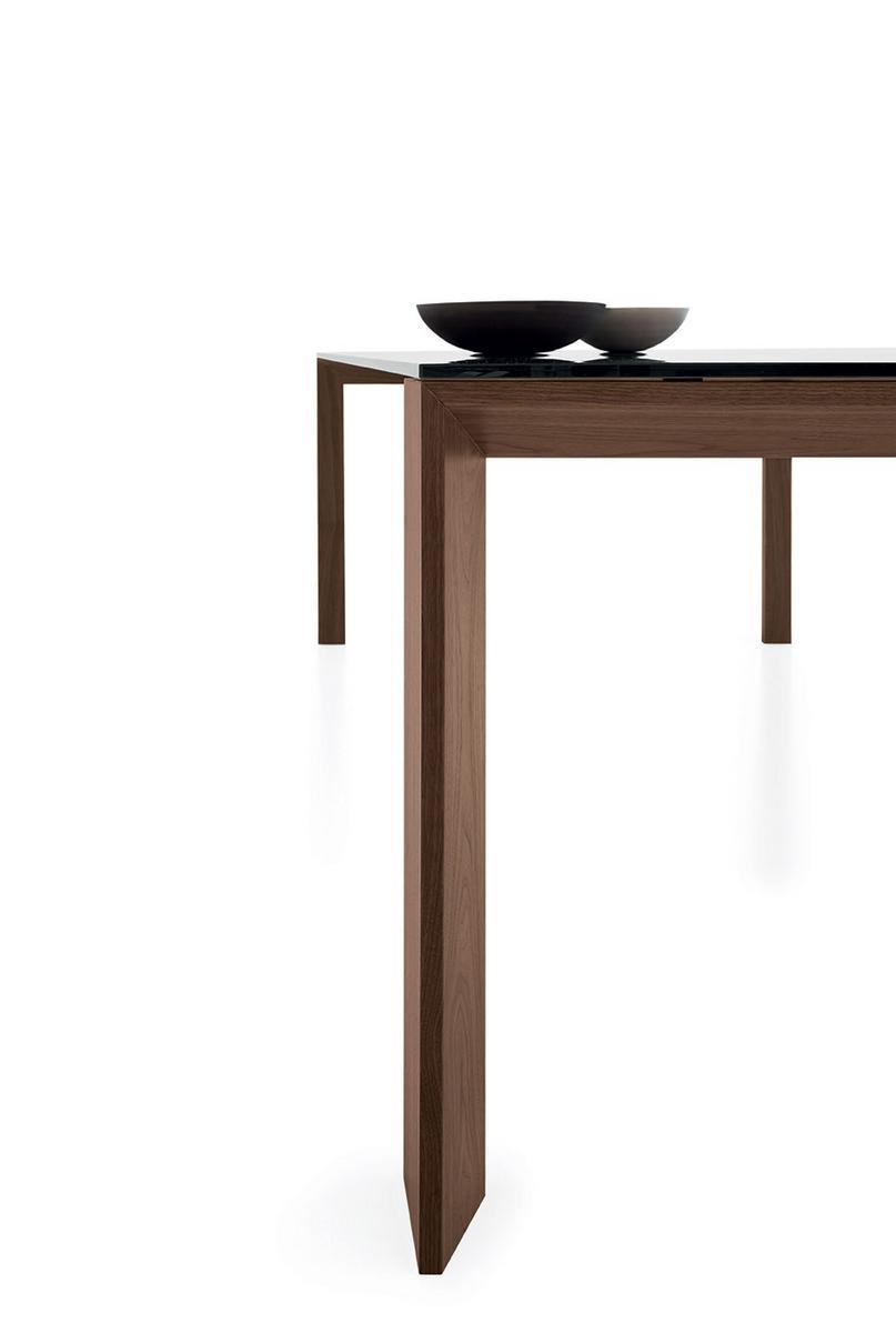 TORONTO Rectangular wood and glass table