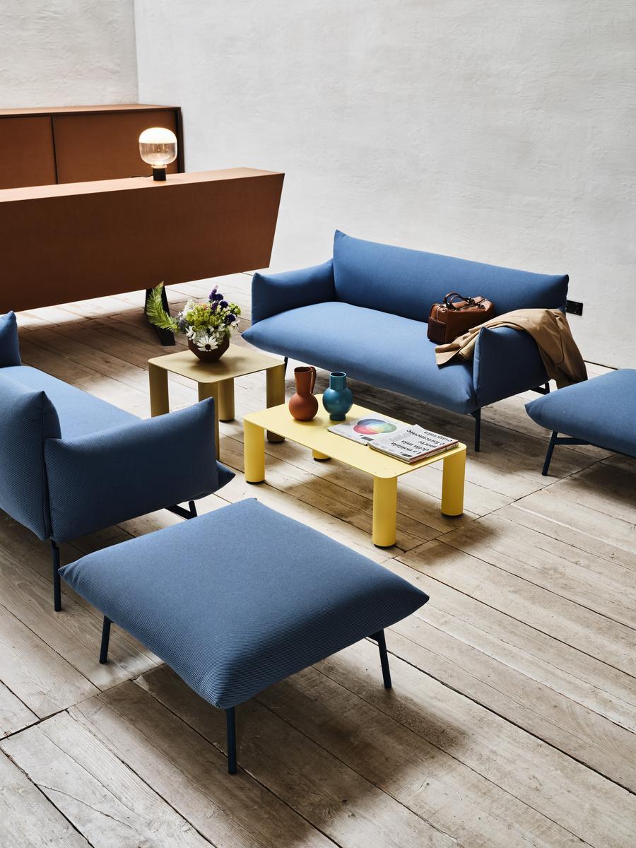 AREA B1 M TS Upholstered rectangular fabric pouf