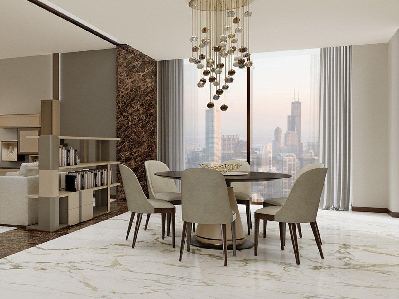 PR.410 Round walnut table