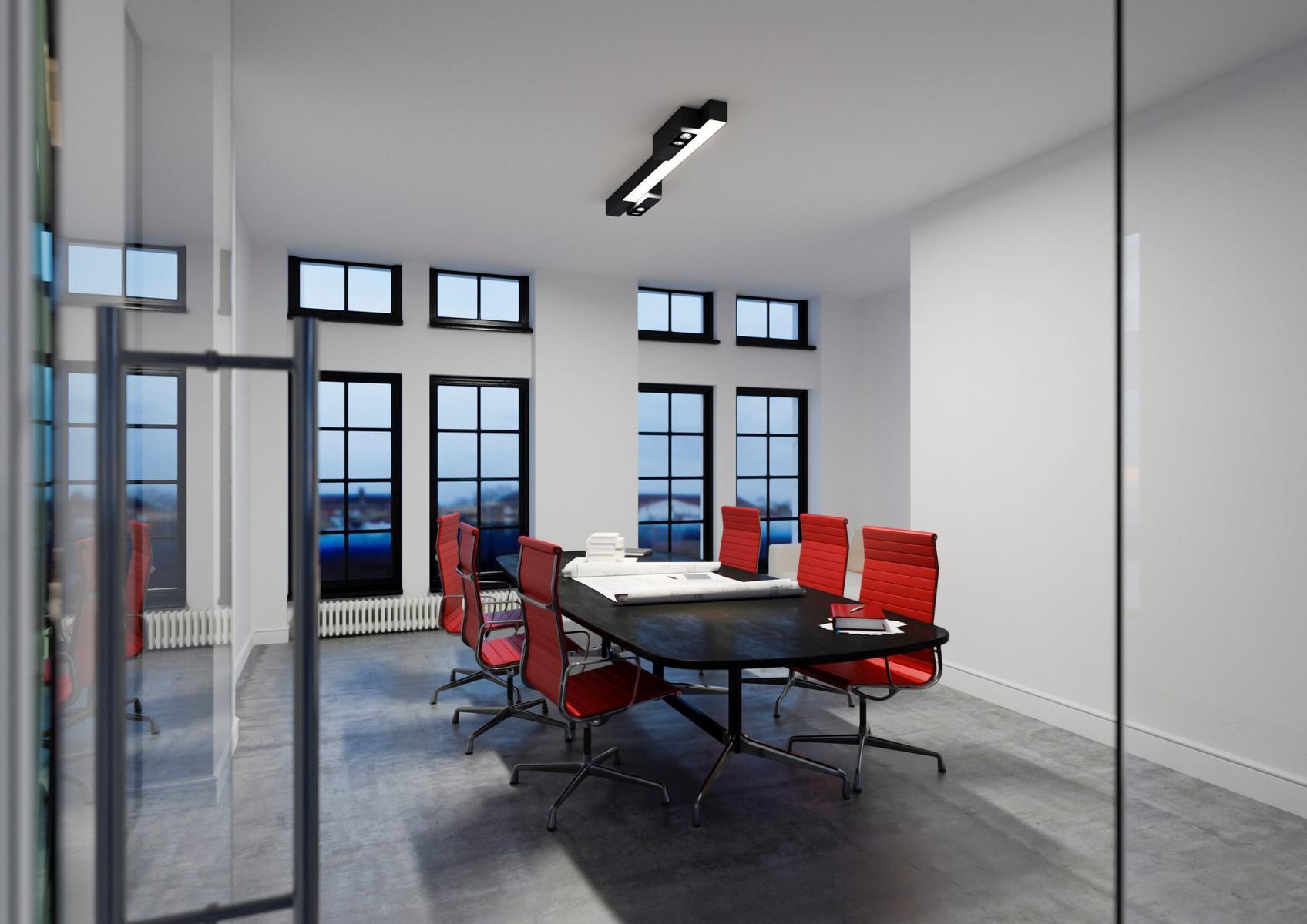 METROFFICE LED polycarbonate ceiling lamp