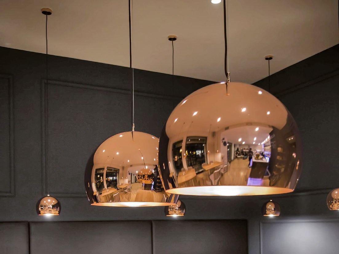 SPHERE LED copper pendant lamp