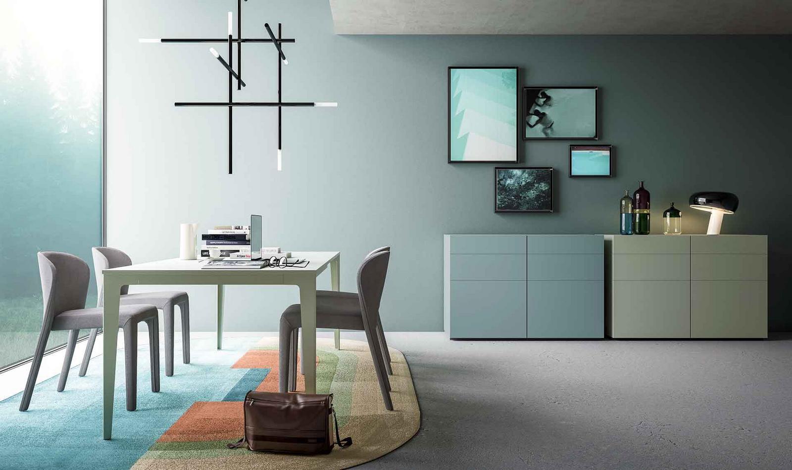 METROPOLIS Modular lacquered sideboard with doors