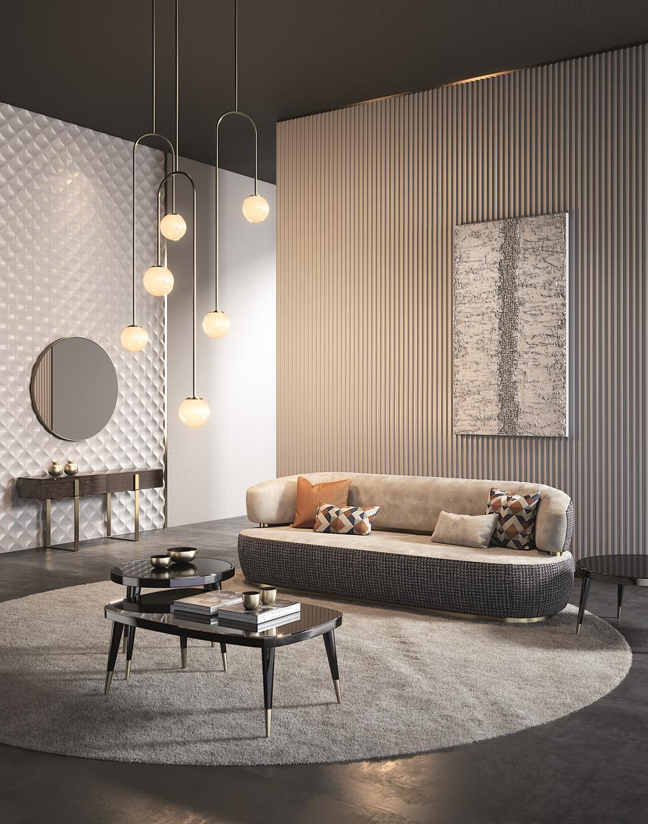 BLACK TIE E120 Rectangular wooden coffee table for living room