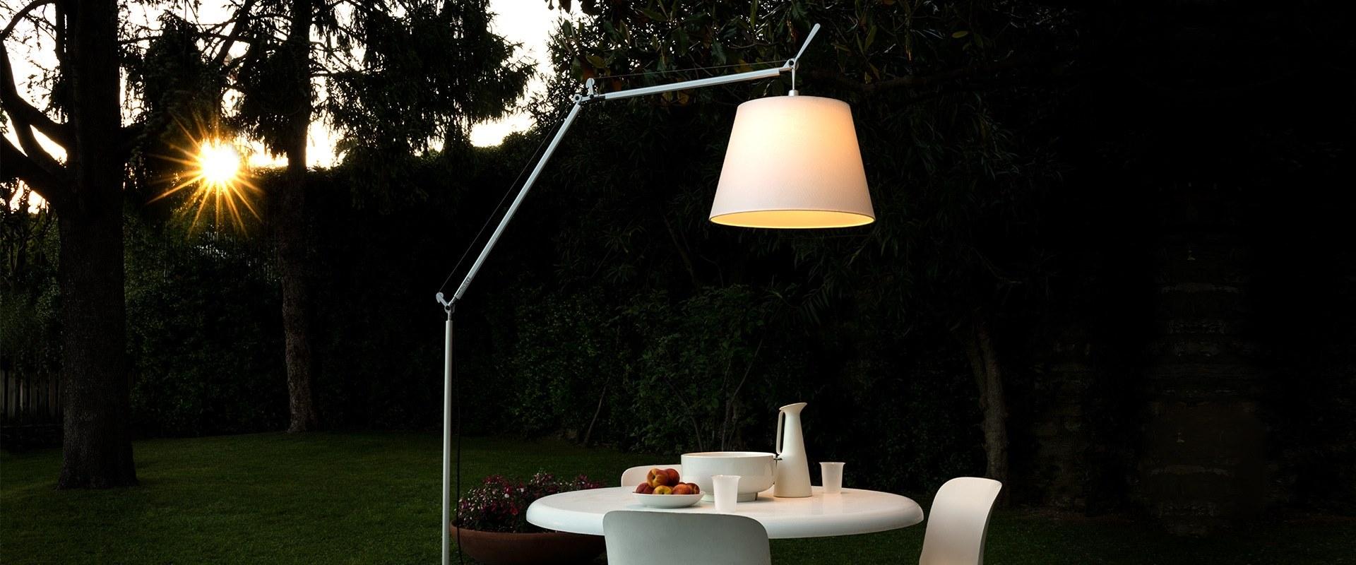 TOLOMEO PARALUME OUTDOOR FLOOR LED fabric floor lamp