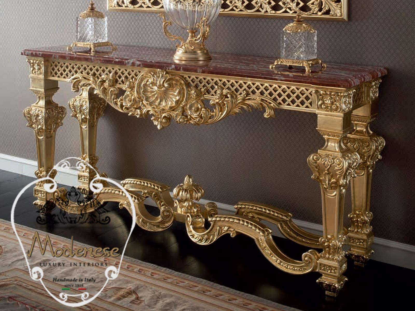 14621 Rectangular wooden console table