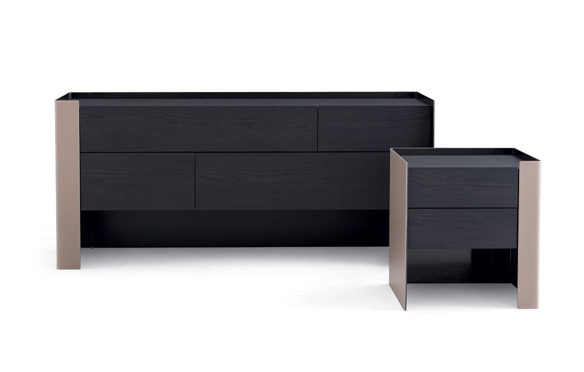 CHLOE Tanned leather chest of drawers
