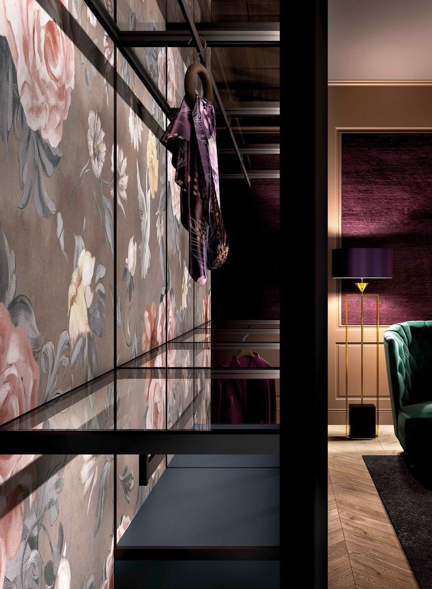 GLASS Glass and aluminium wardrobe