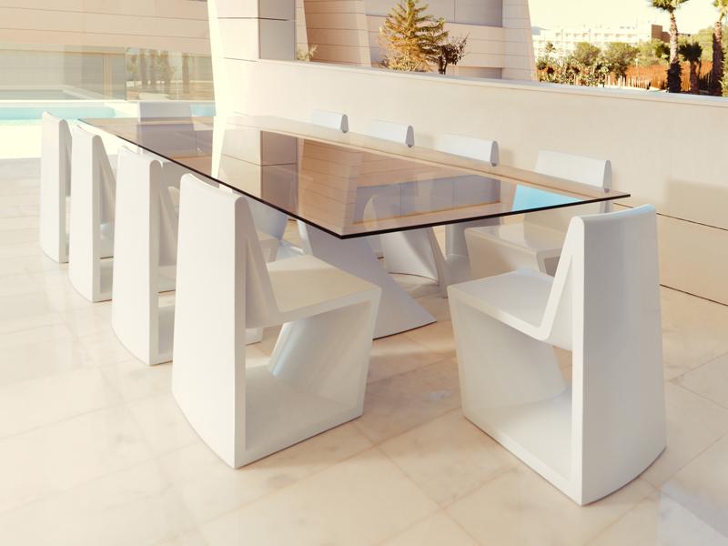 REST Rectangular glass table