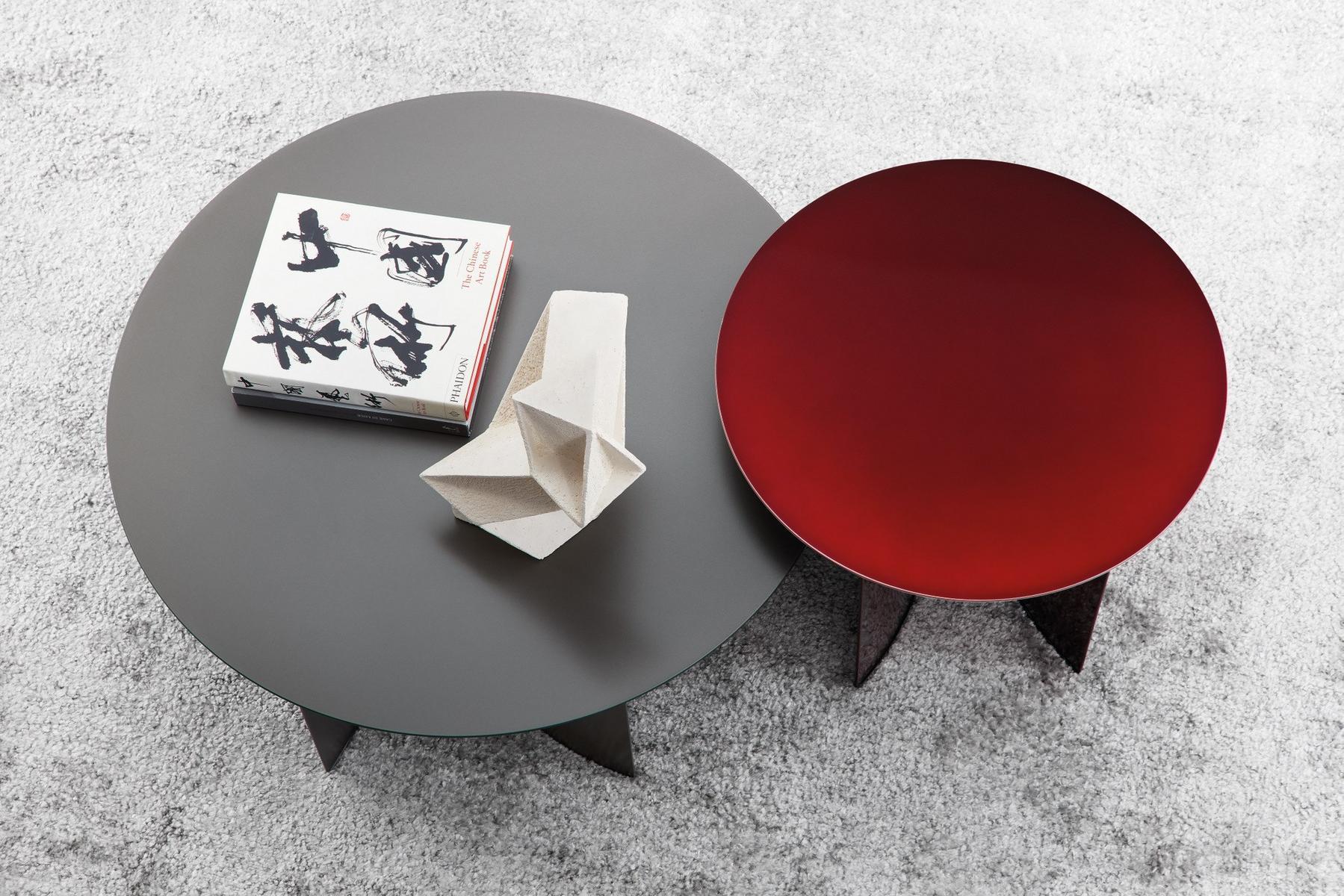 PIERRE Round metal coffee table