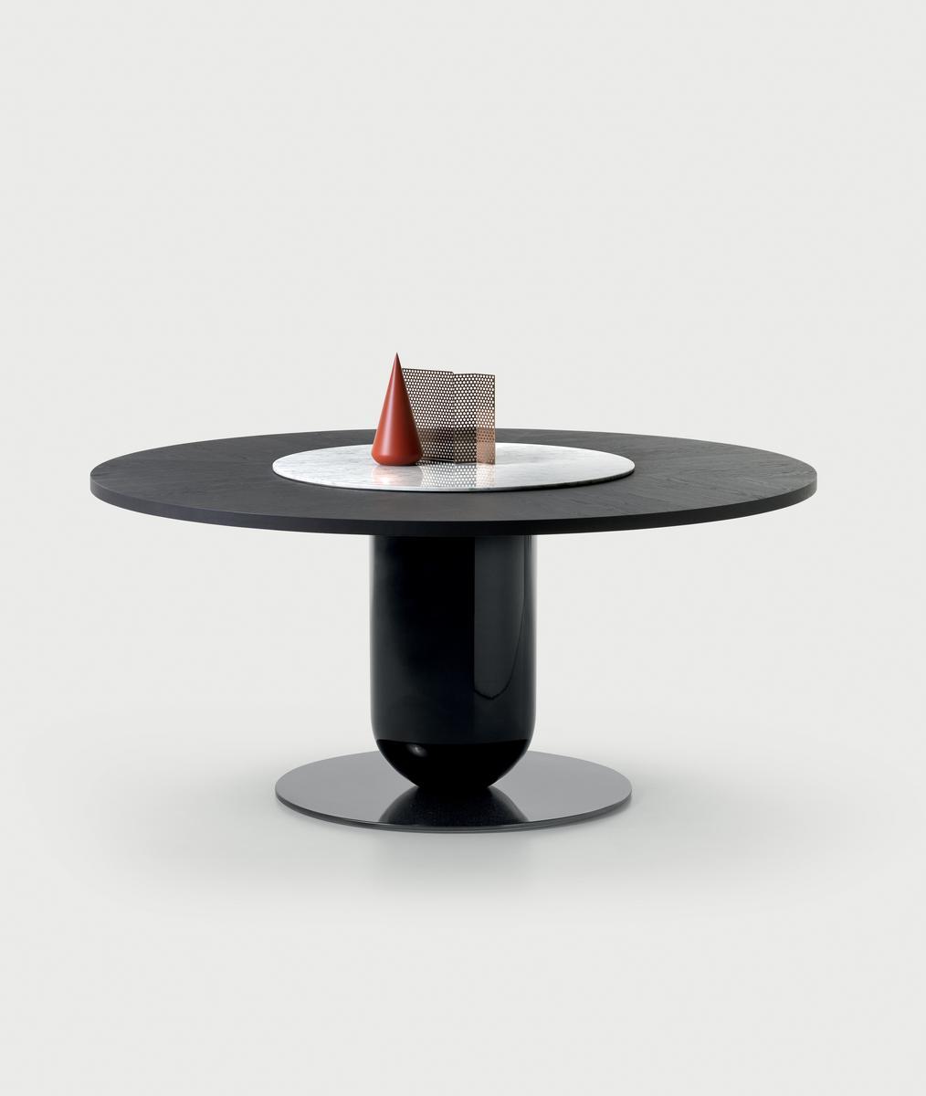 ETTORE Wooden table with Lazy Susan