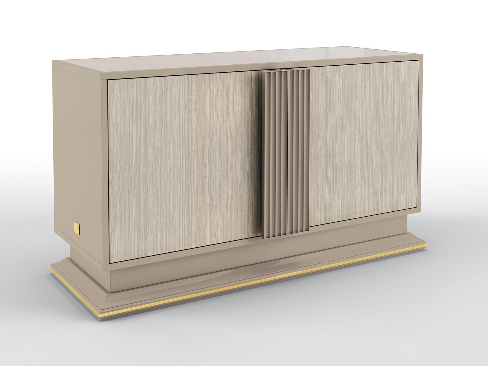 CONCORDE Sideboard in solid wood and walnut with doors