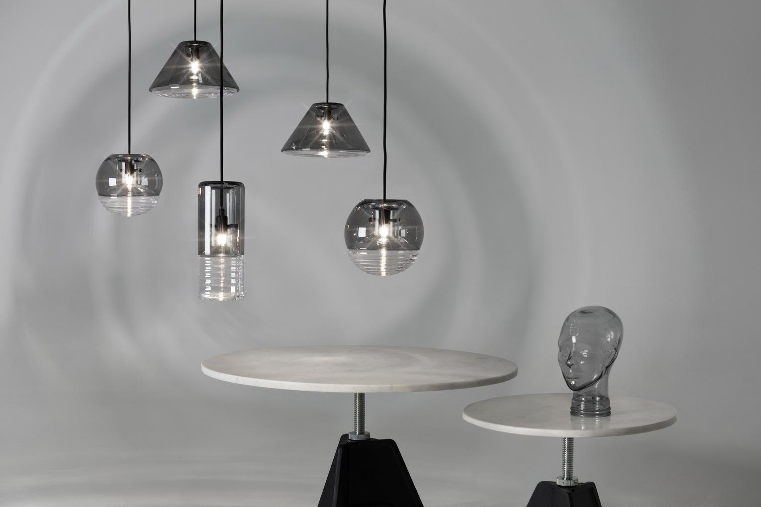 FLASK Glass pendant lamp in a contemporary style