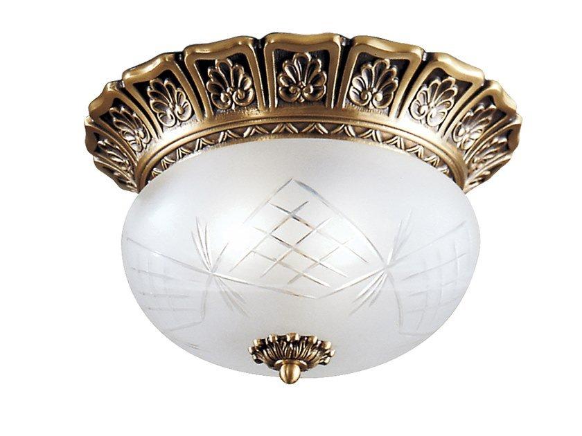 IRMA 204/25 Antique Brass ceiling light with glass