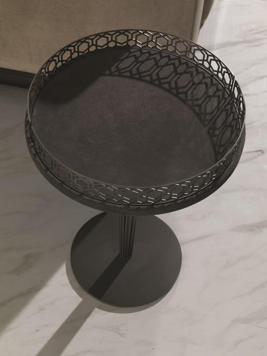 GUERIDON Round metal coffee table