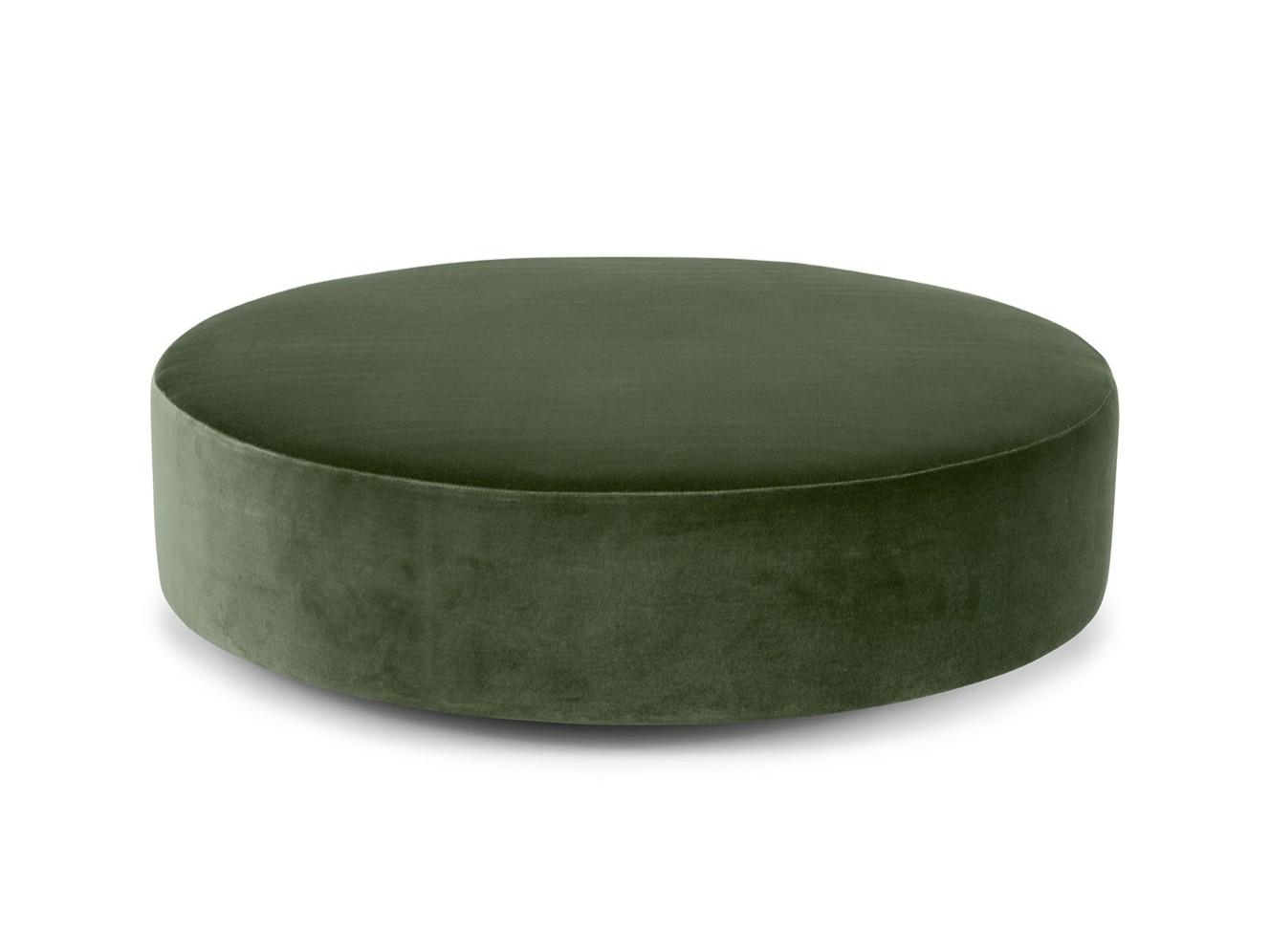 FEBE Upholstered round fabric pouf