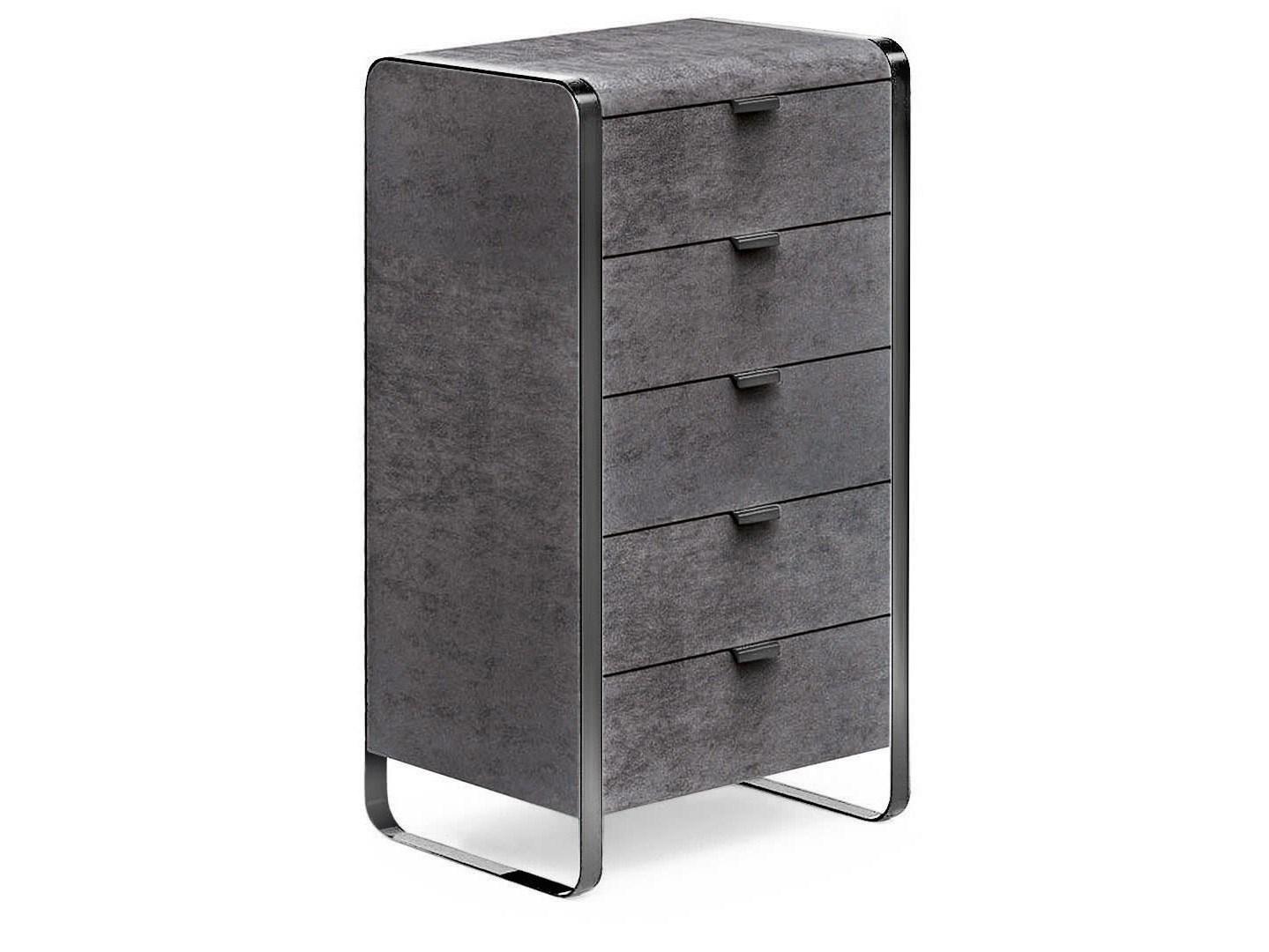 ELVIS Leather chest of drawers