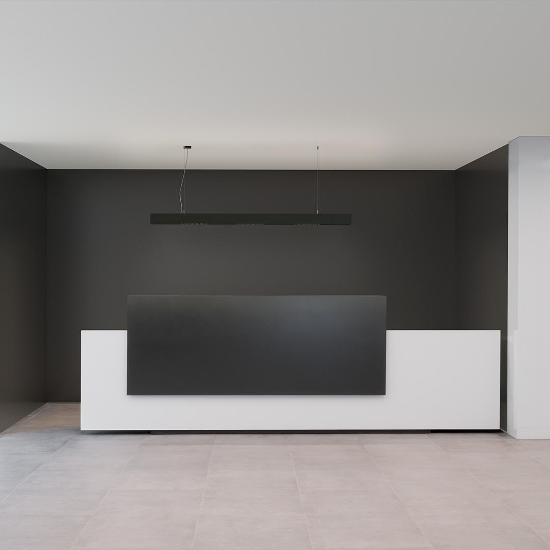 BLACK FOSTER SUSPENSION 1600 Contemporary style LED direct light aluminium pendant lamp