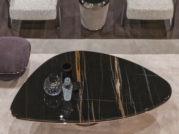 GEHRY Oval metal coffee table