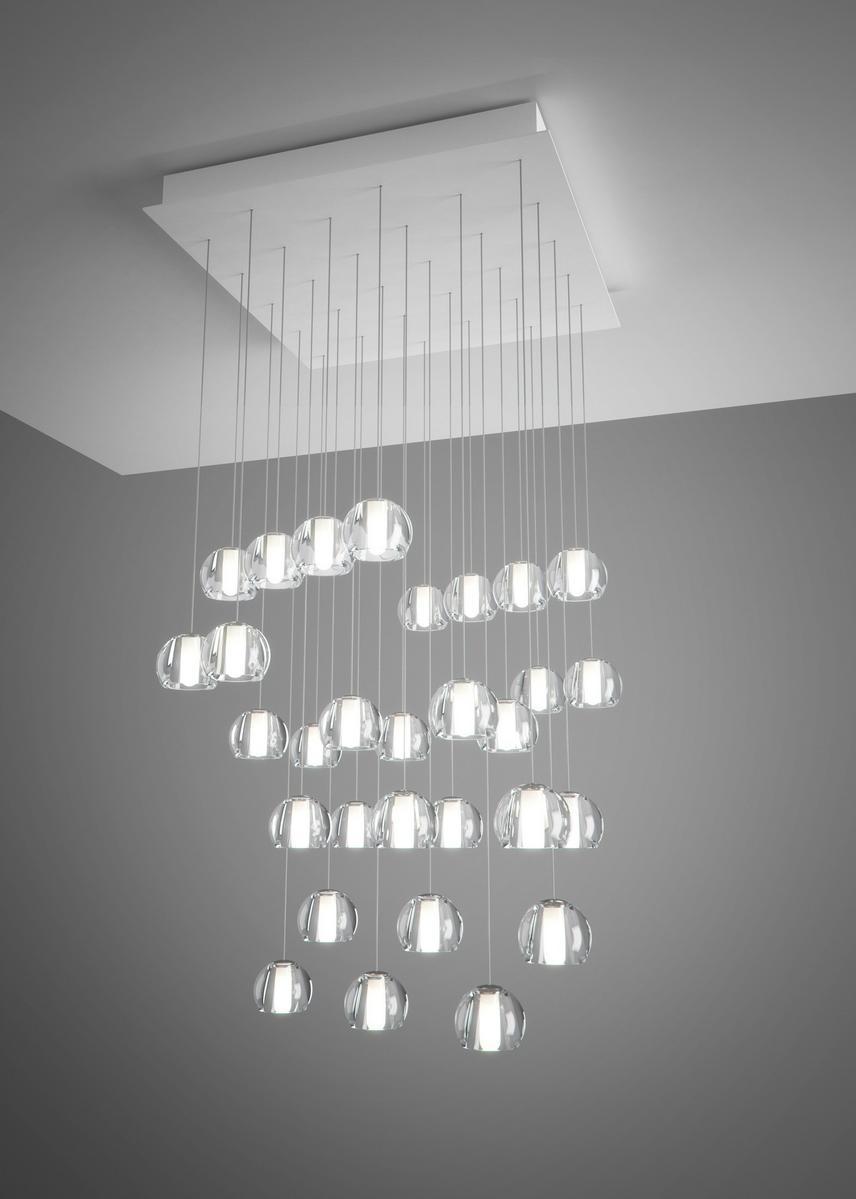 MULTISPOT BELUGA Direct light crystal pendant lamp