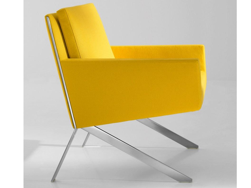 THEO Fabric easy chair with armrests