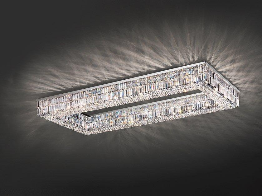 IMPERO &AMP; DECO VE 760 PL RC Incandescent metal ceiling lamp with crystals