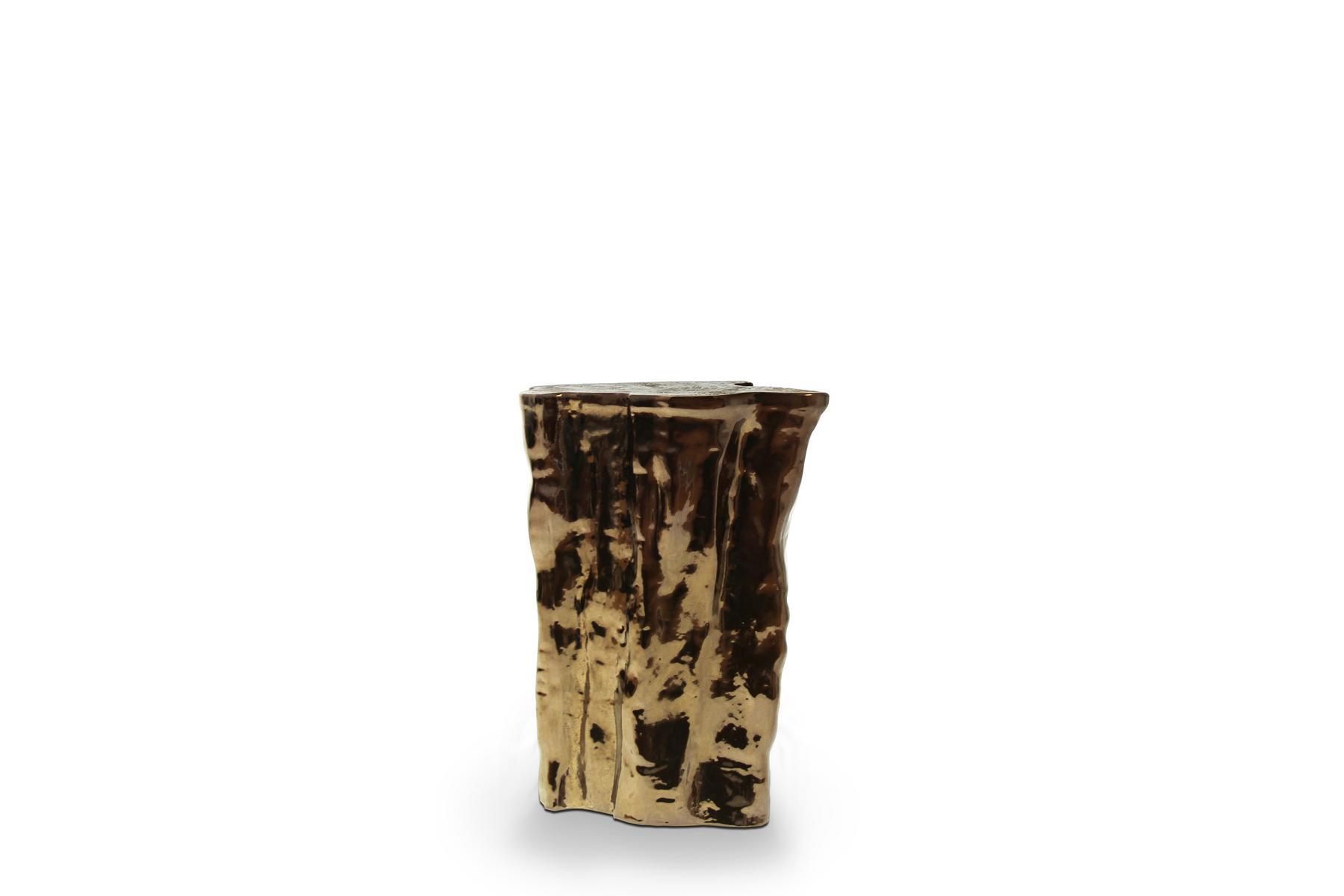 EDEN CERAMIC Brass side table